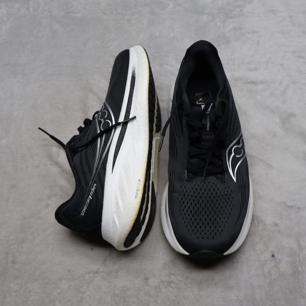 Saucony Mens 9.5 Athletic Shoes Black Ride 18 Mesh Lightweight Cushioned Running